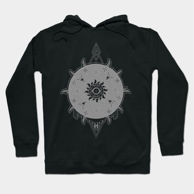 Shamanic Spirit - Shaman Drum Boom Festival Hoodie by amarth-drawing